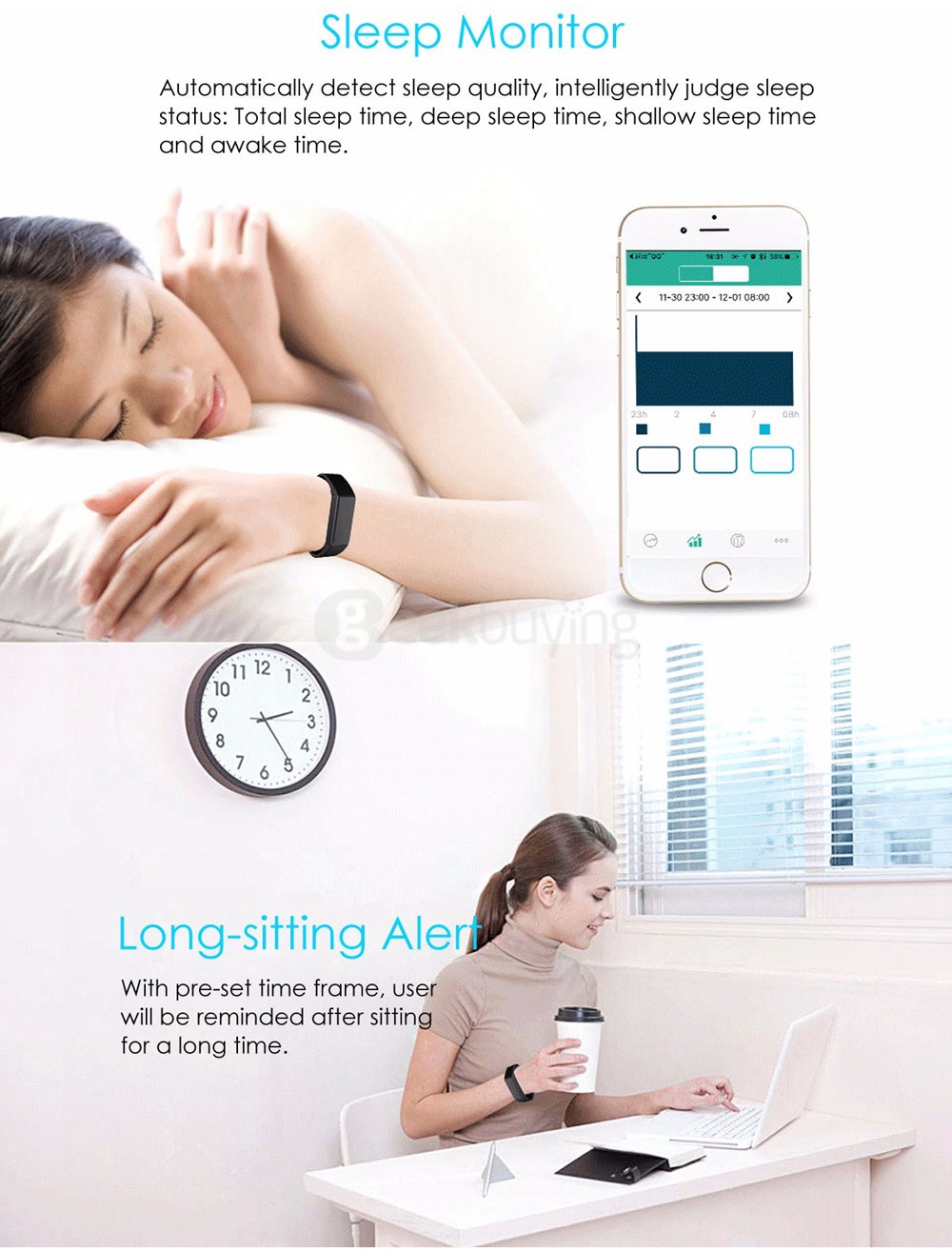 Vidonn X6S Smart Bracelet Bluetooth 4.0 IP65 Detachable Dial Wristband Sports Fitness Tracker Sleep Monitor Sync Data - Purple