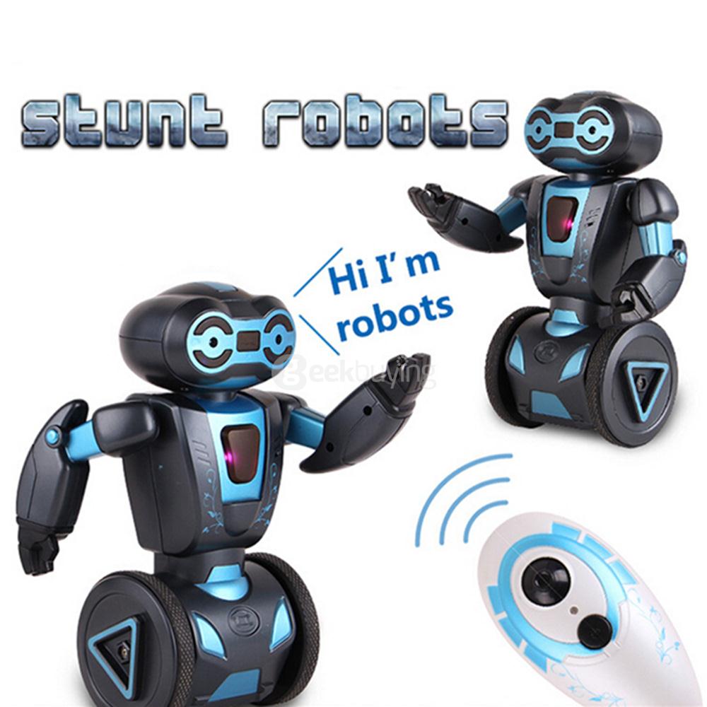 HG HG-702 2.4G Auto Balance RC Stunt Robot Toy Creative Gift - Black+Blue