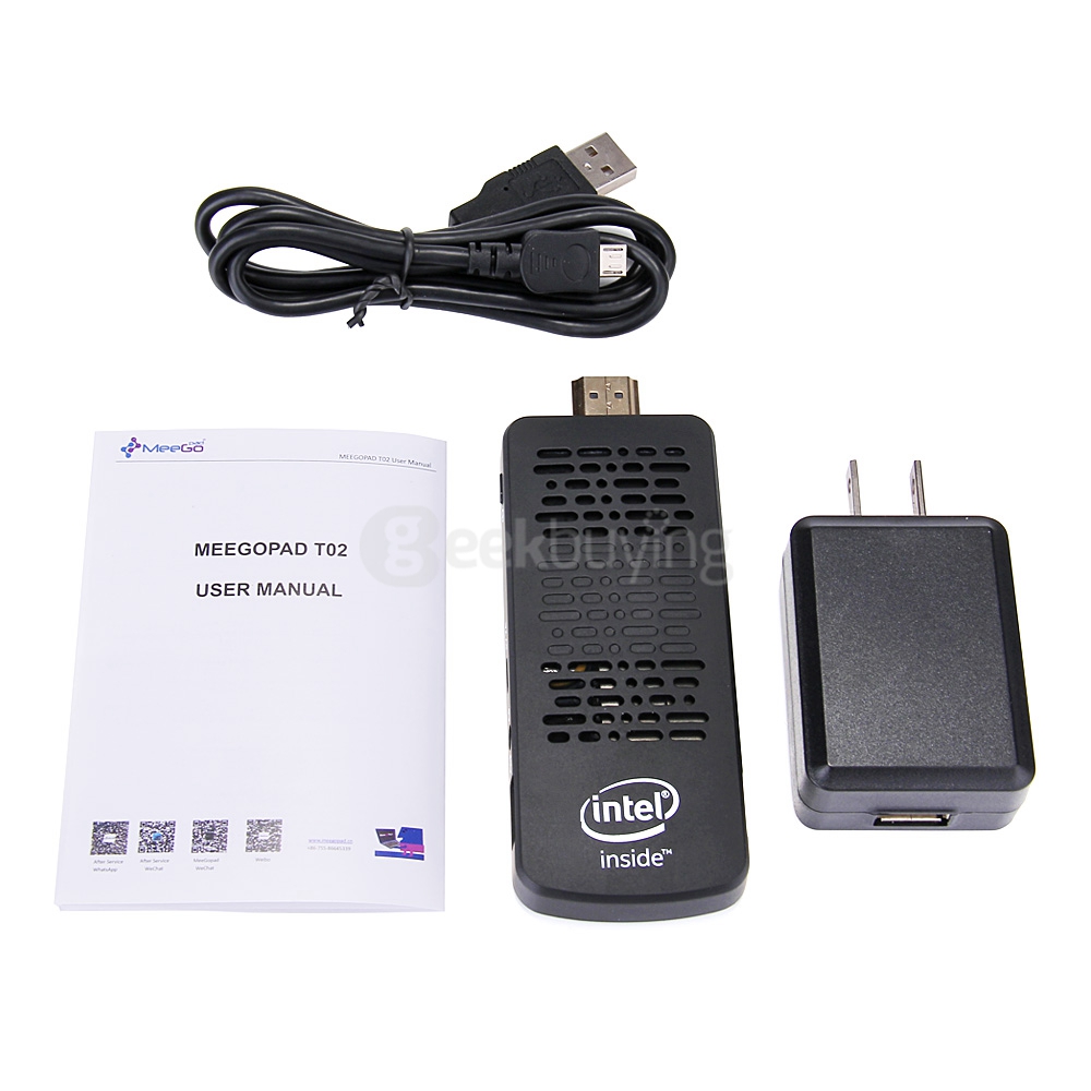 MEEGOPAD T05 MINI PC Windows 10 Intel Z3735F Quad Core 2G/32G 802.11b/g/n BT4.0 HDMI 1080P