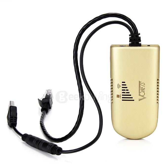 Vonets VAP11G-500 300Mbps Wireless Repeater for PC Camera TV WiFi Adapter 500 Meters Distance - Gold