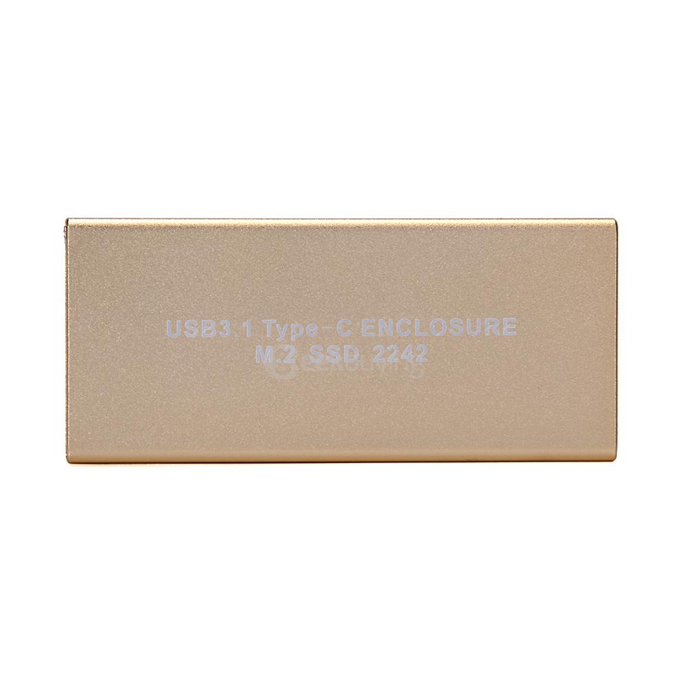 USB3.1 Type-C ENCLOSURE M.2 SSD HDD Enclosure - Golden