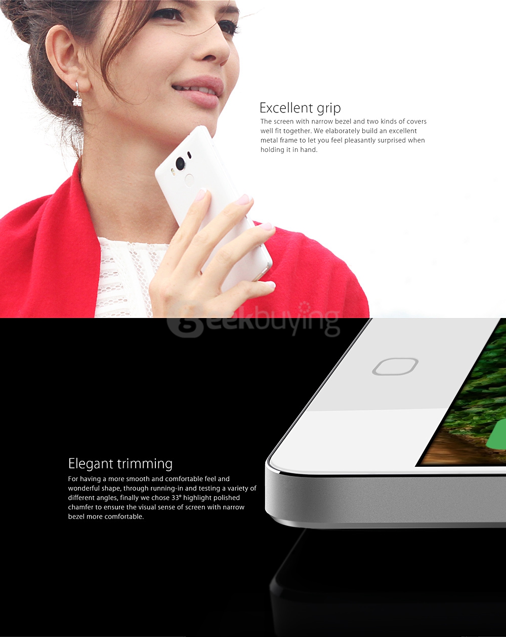 Elephone P9000 5.5inch FHD Android 6.0 4GB 32GB 4G LTE Smartphone Helio P10 MT6755 Octa Core TOUCH ID NFC Quick Charge Wireless Charge - White