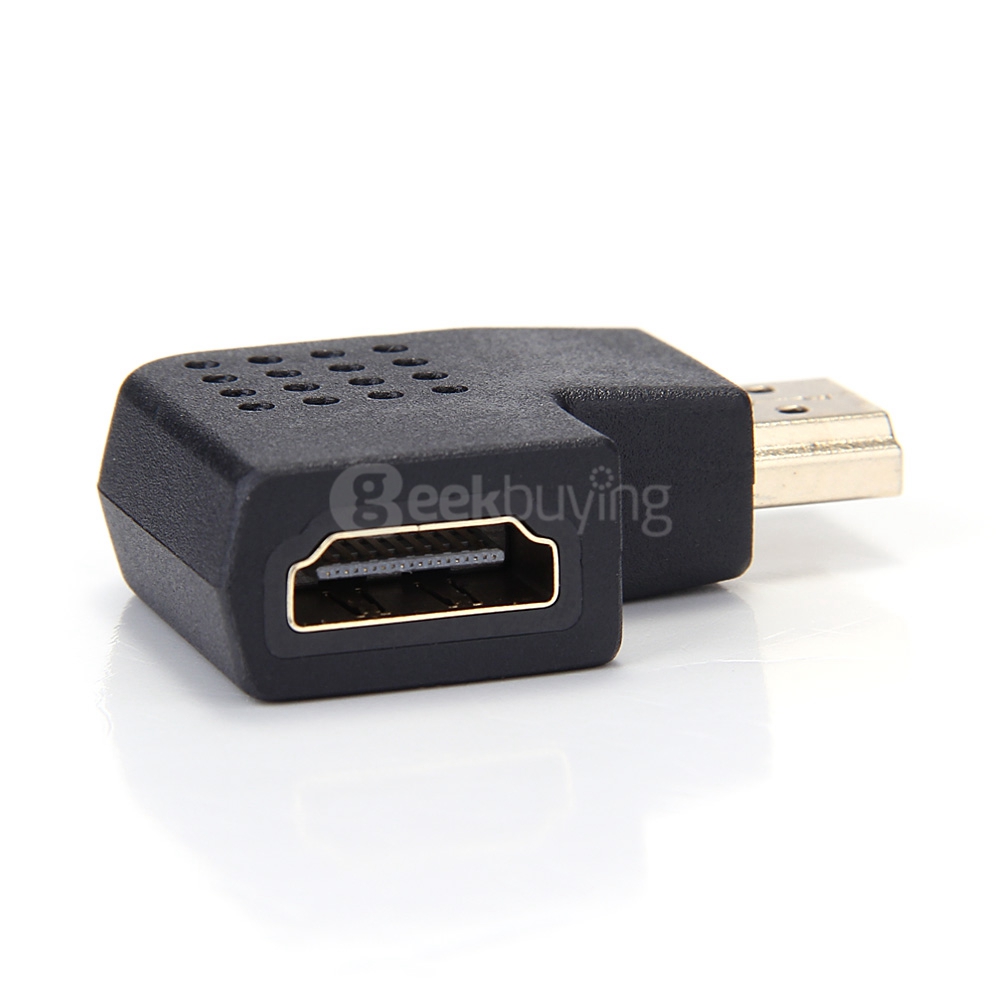 HDMI Extend Adapter Converter HDMI Male to HDMI Female L Shape for HDTV/Home Theater/DVD Player/HDMI Devices - Black