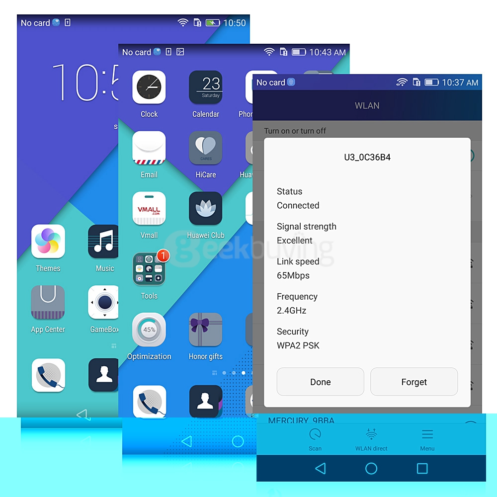 HUAWEI Honor 7 5.2inch FHD EMUI 3.1 3GB 16GB 4G LTE Smartphone Hisilicon Kirin 935 Octa Core 20.0 MP OTG Touch ID- Gray