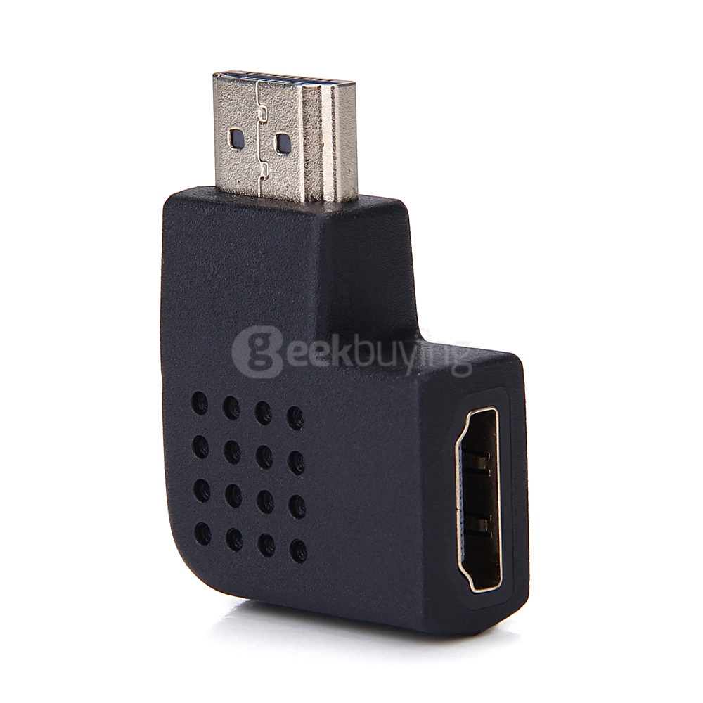HDMI Extend Adapter Converter HDMI Male to HDMI Female L Shape for HDTV/Home Theater/DVD Player/HDMI Devices - Black