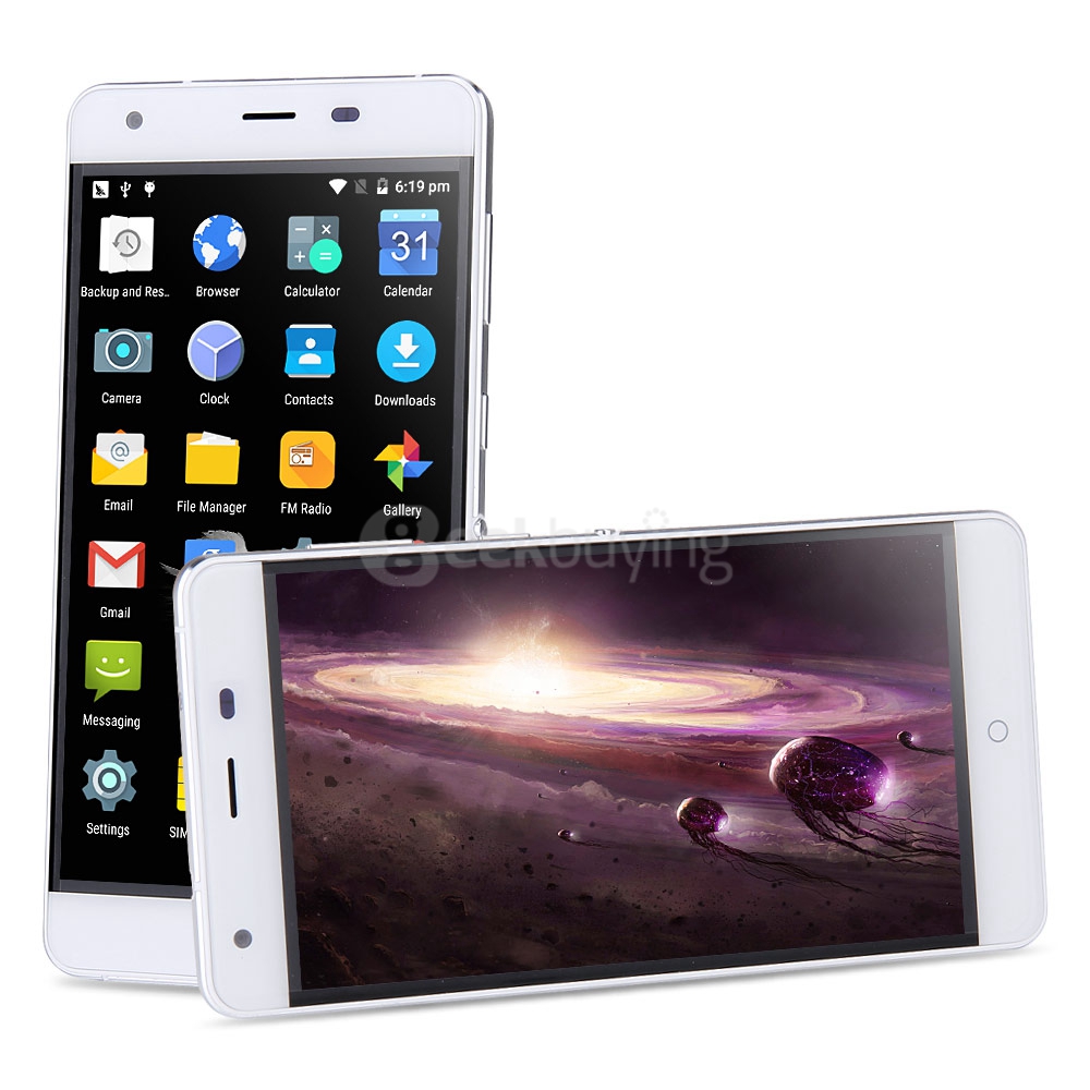 Ulefone Power 5.5inch FHD 4G LTE Android 5.1 3GB 16GB Smartphone 64bit MTK6753 Octa Core 13.0MP 6050mAh Touch ID with Silica Gel Case - White