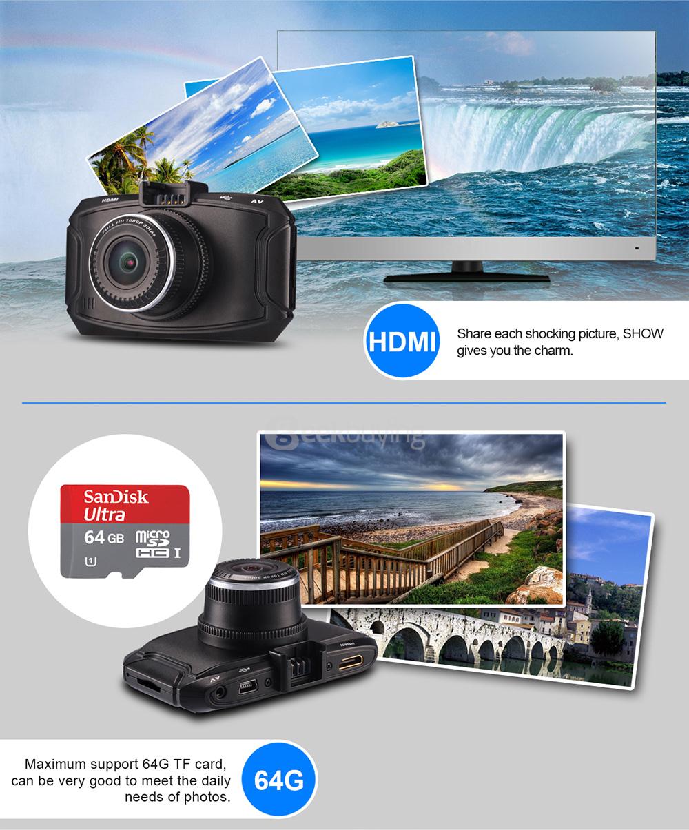 Blackview G90A 2.7inch LCD Ambarella A7LA50 5.0MP Full HD 1080P 170 Degree Wide-angle Lens Car DVR Dashcam HDR G-Sensor