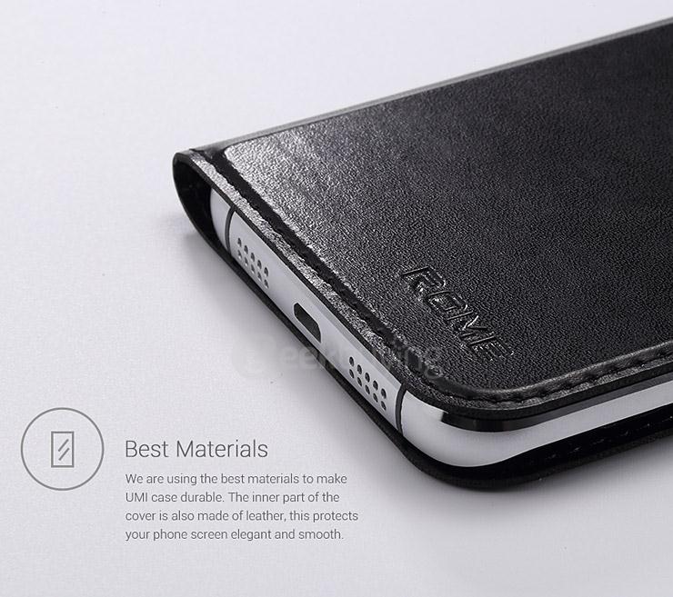 Original Flip Cover Protective Leather Case for UMI ROME UMI ROME X Smartphone - Black