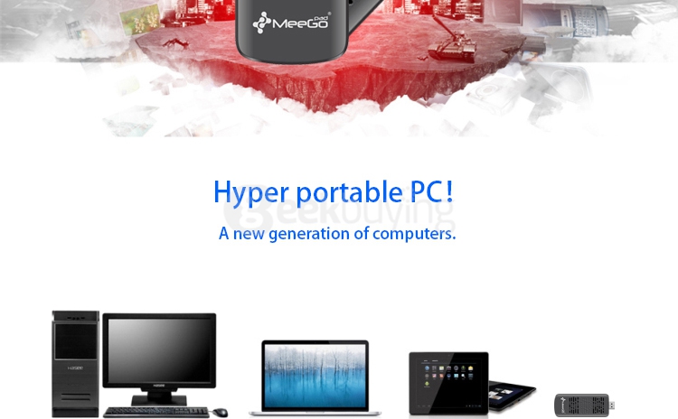 MEEGOPAD T05 Pro Cherry Trail Z8300 Windows 10 MINI PC Quad Core 2G/32G 802.11b/g/n Bluetooth4.0