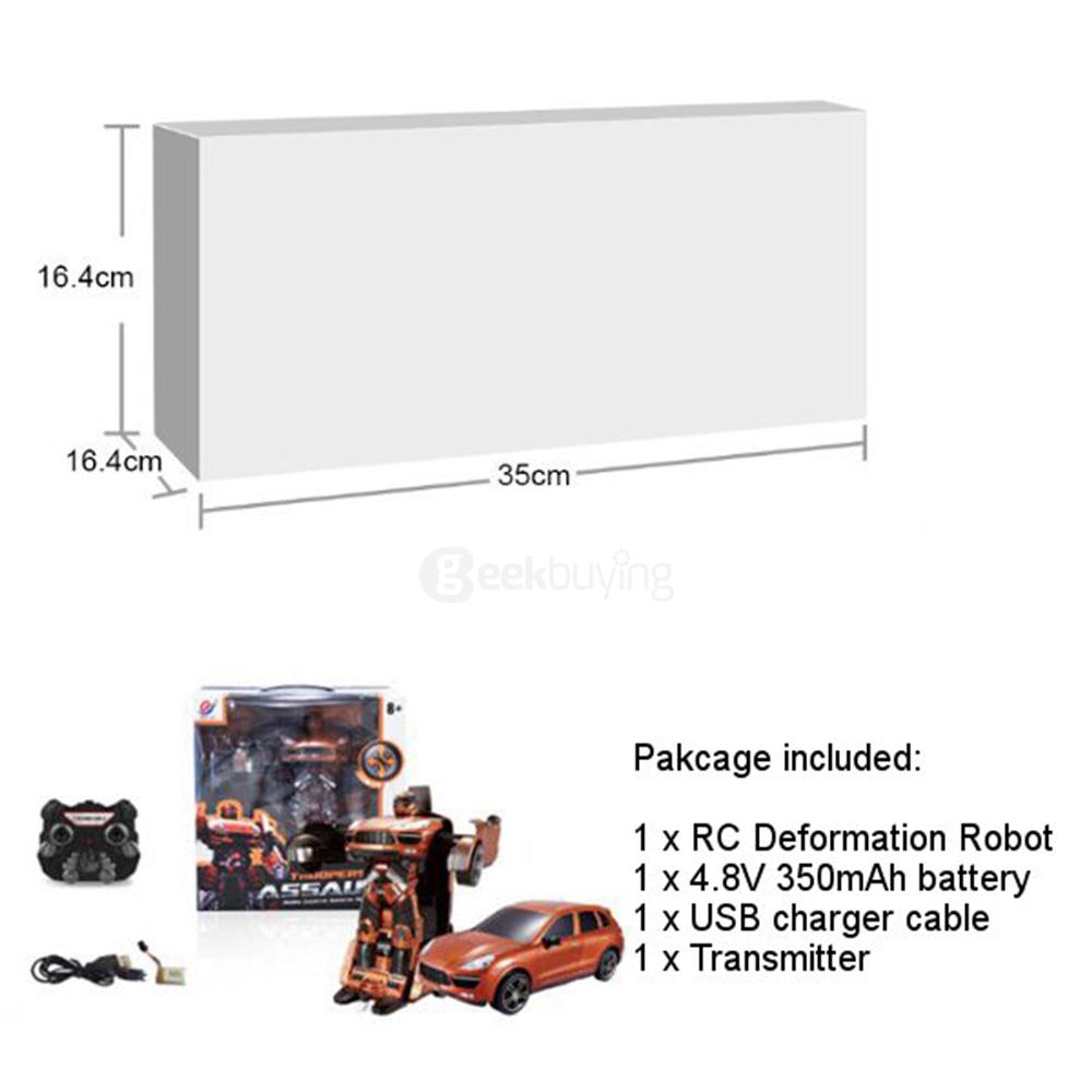 JIA QI TT664 2.4G RC Stunt Robot Remote Control Deformation Robot