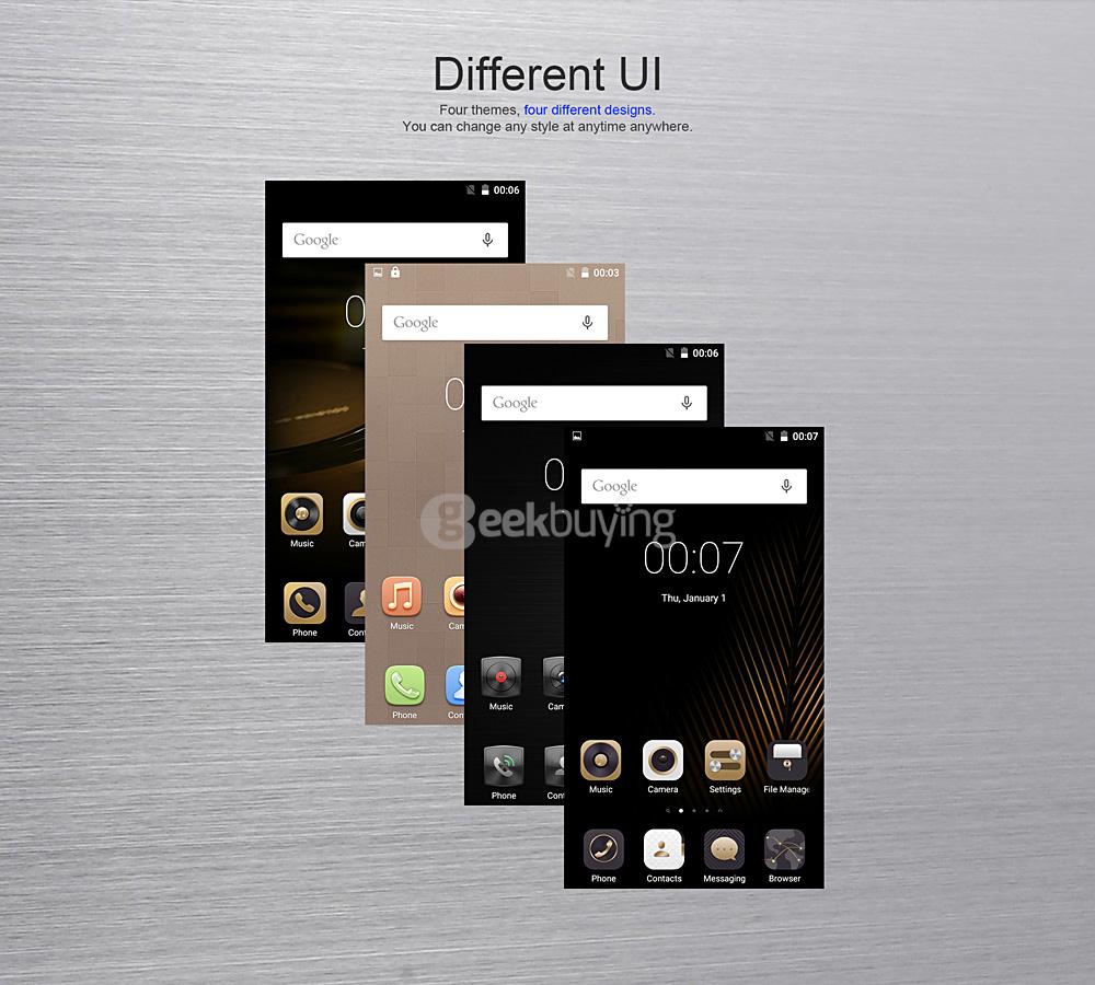 HOMTOM HT3 5.0inch 2.5D Arc Edge HD Screen Smartphone Android 5.1 1GB RAM 8GB ROM MT6580A Quad Core 3000mAh - Gray