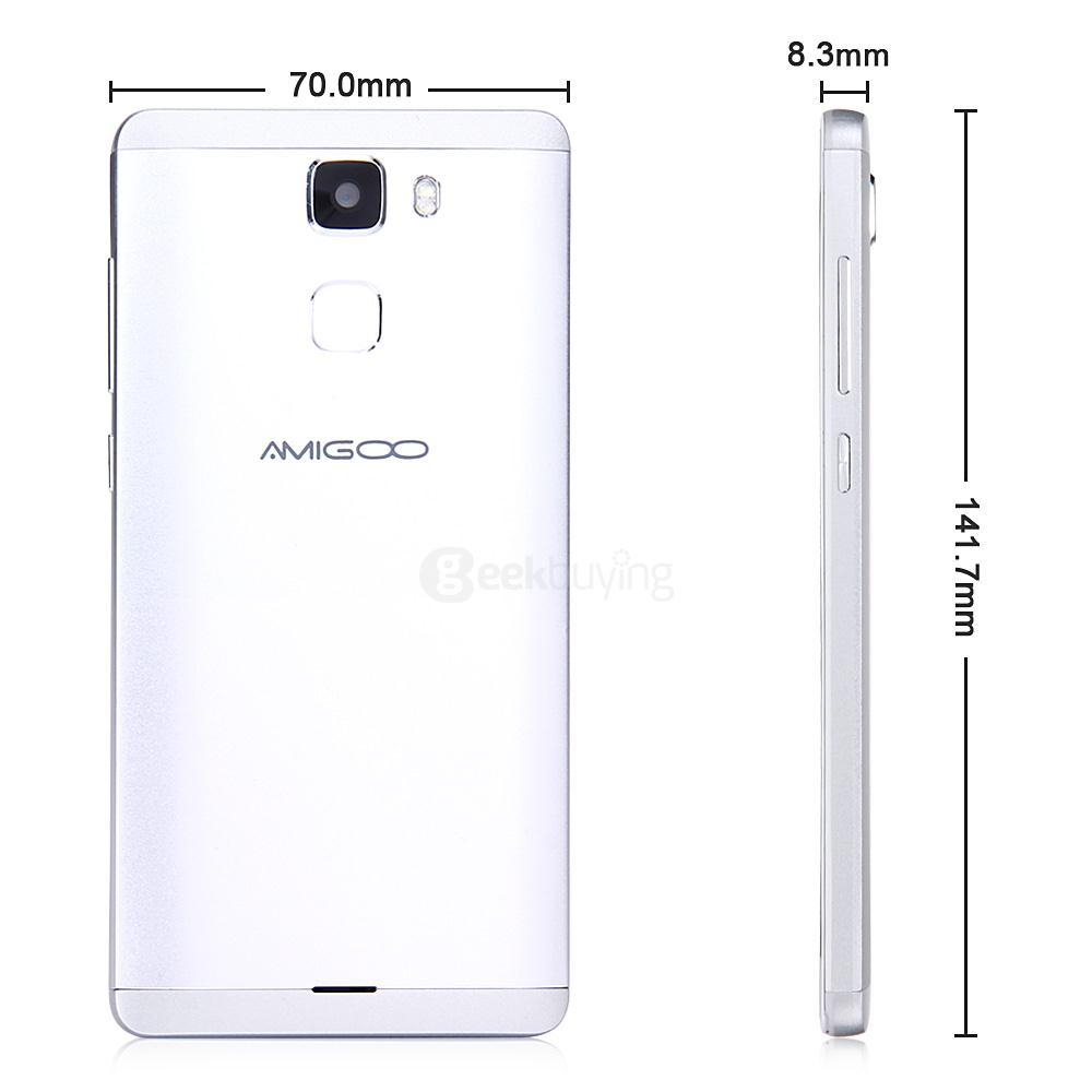 AMIGOO H9 5.0inch IPS Screen Android 5.1 1GB RAM 8GB ROM Smartphone MTK6580 1.3GHz Quad Core 5.0MP+2.0MP Cameras - Silver