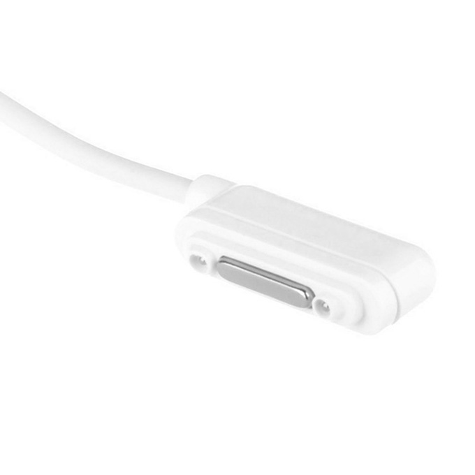 Magnetic Charger Adapter USB Cable for Sony L39h Xperia Z1 - White