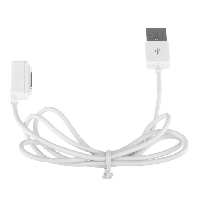 Magnetic Charger Adapter USB Cable for Sony L39h Xperia Z1 - White