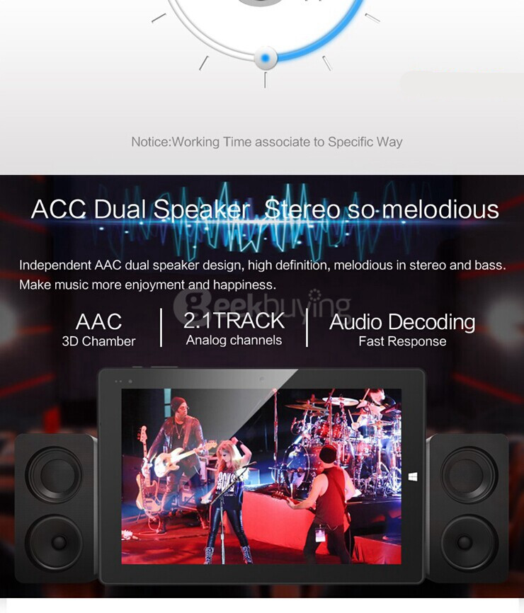 CHUWI Hi10 2 in 1 Ultrabook Tablet PC 10 inch Windows10 4GB/64GB Intel Cherry Trail Z8300 Quad Core 1.84GHz IPS 1920*1200 HDMI - Black