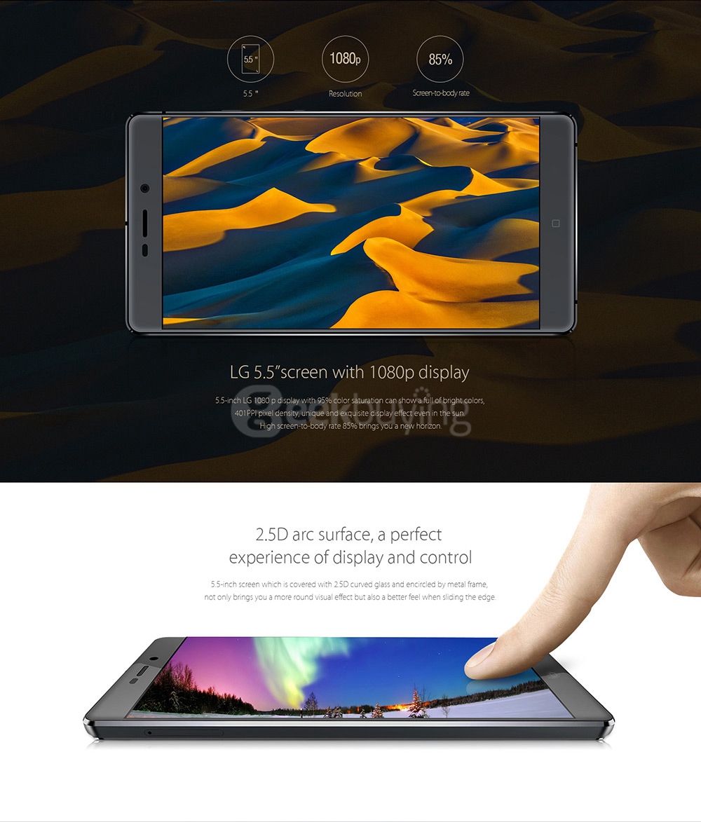 Elephone M3 5.5inch MT6755 Helio P10 Octa Core Android 5.1 3GB 32GB Smartphone 4G LTE 21.0MP Type-C 3.0 - Grey