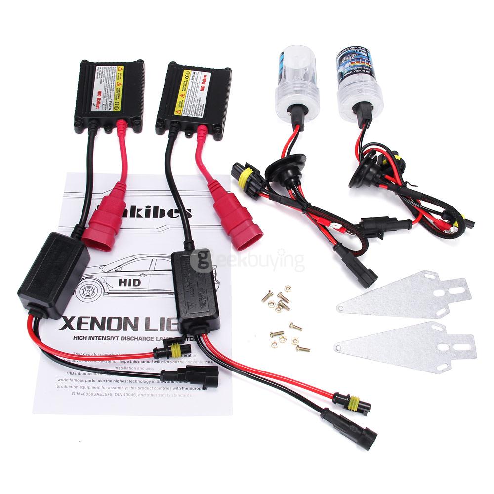 Makibes 8000K H3 DC250 55W 12V Xenon HID Kit Car Headlight Xenon Bulb Slim Ballast - Black + Silver