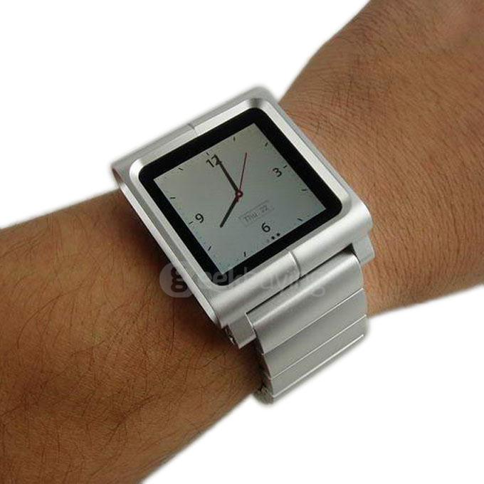 LunaTik LYNK Aluminum Watch Band Wrist Strap for iPod Nano 6th 7th (Silver)