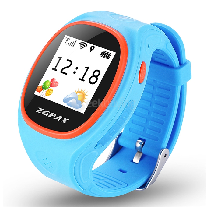 ZGPAX S866 Kid Smart Watch GSM Phone GPS LBS Wifi Bluetooth Location SOS Track Playback Regional Fence Remote Monitor - Blue