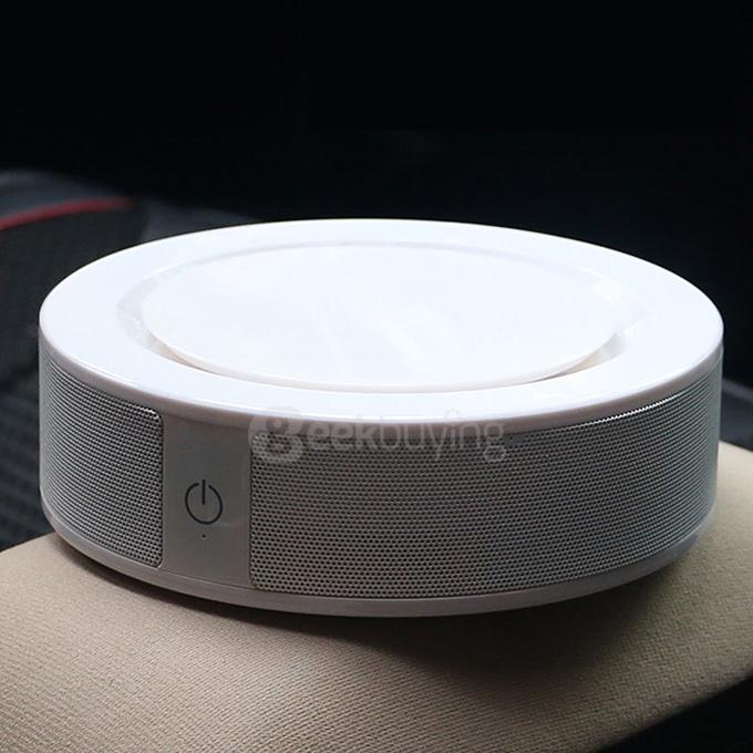 Solar Powered Car Air Purifier PM2.5 Formaldehyde Scavenging Ionizers Air Cleaner - Bright White