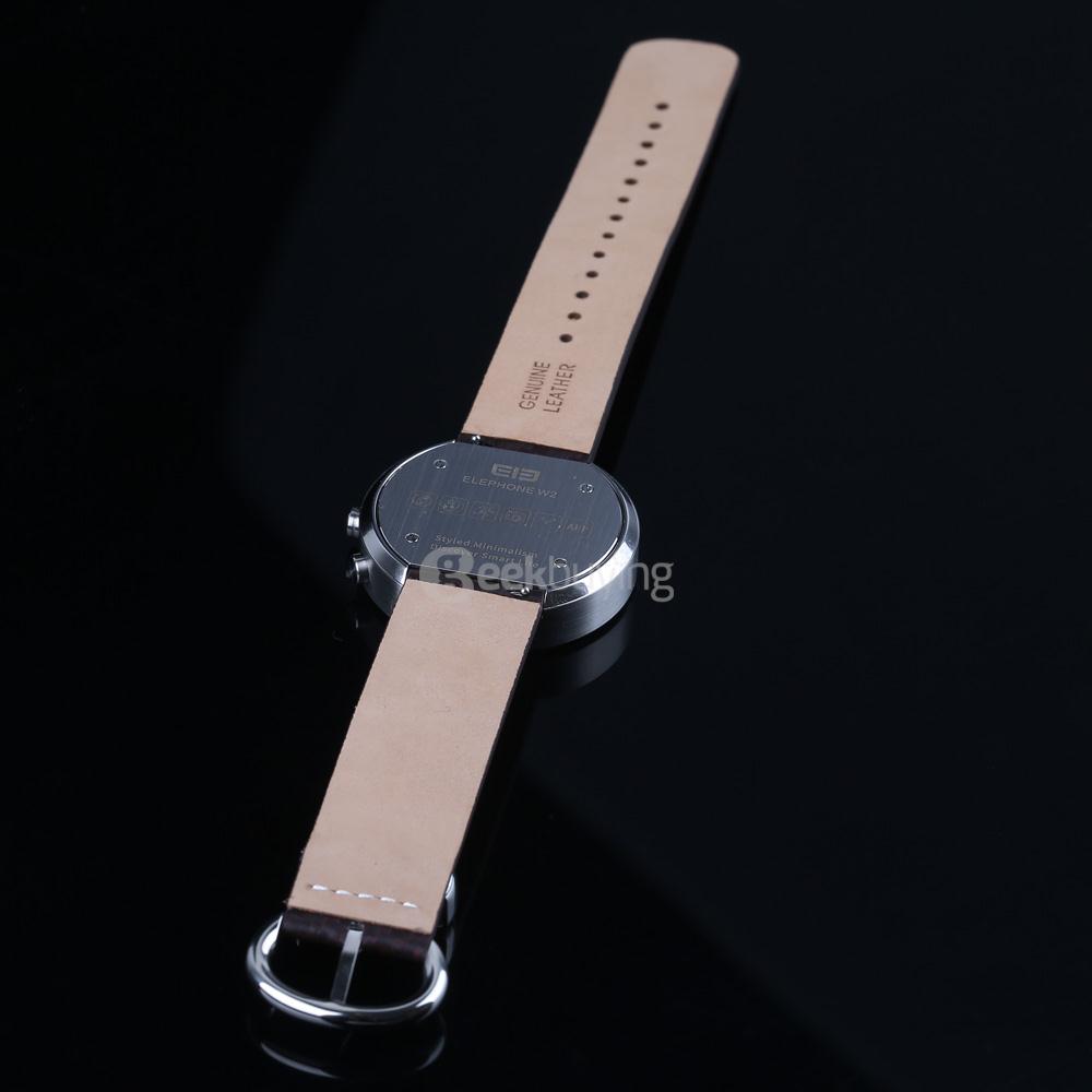 Elephone W2 Smart Watch Rhonda 762 Movement Sapphire Crystal Glass Bluetooth 4.0 IP53 Smartwatch Fitness Tracker - Silver