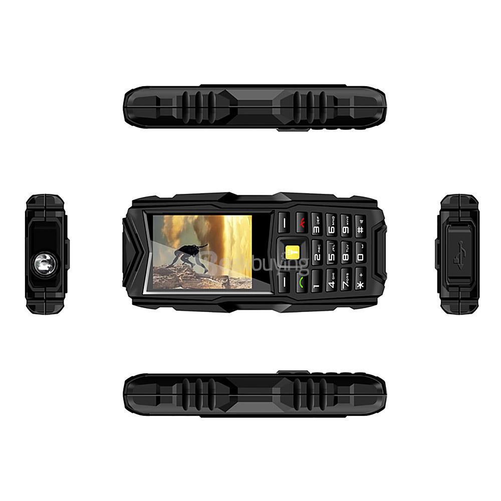 VKworld Stone V3 5200mAh Battery IP67 Waterproof Phone Dustproof Shockproof Flashlight FM Dual SIM Cards GSM Cell Phone - Black