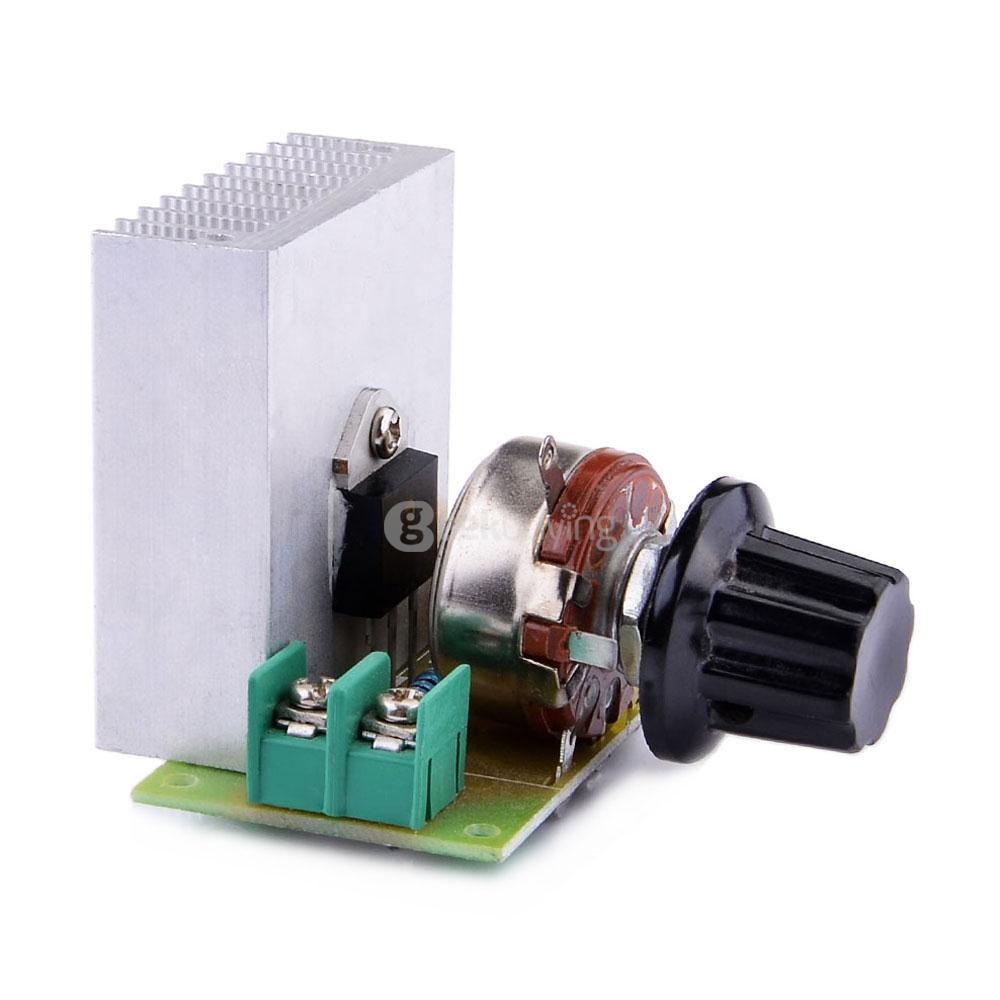 Navo 3800W SCR Electronical Voltage Regulator Dimmer Speed Controller Thermostat - Silver+Green