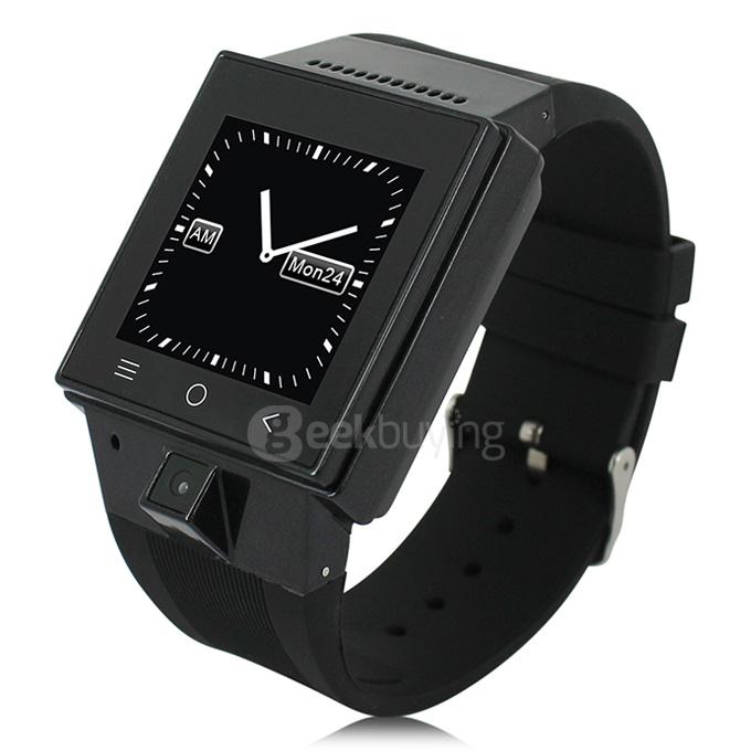ZGPAX S55 1.54inch Android 4.4 Smartwatch Phone MTK6572 Dual Quad 1.2GHz Touch Screen Bluetooth 4.0 Camera - Black