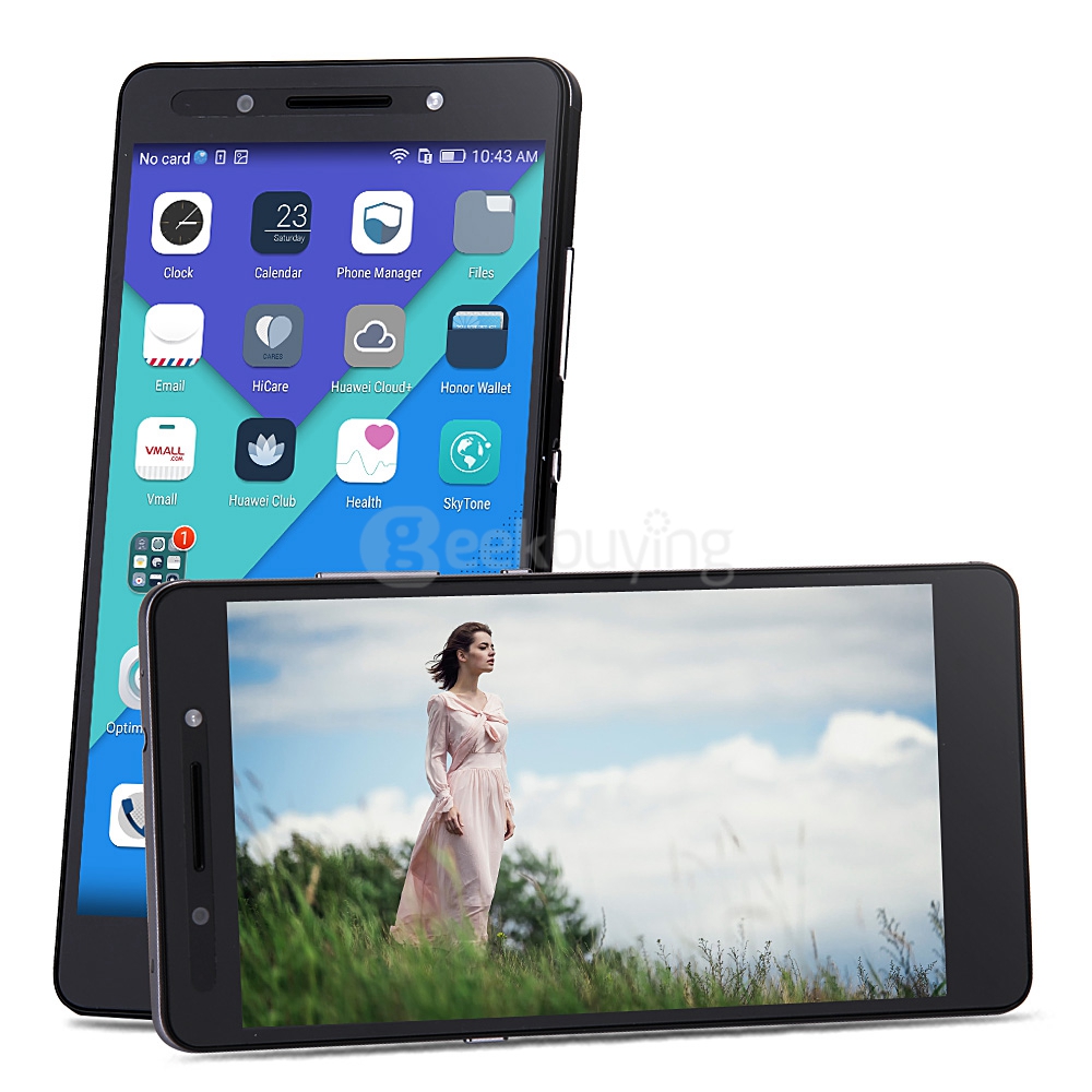HUAWEI Honor 7 5.2inch FHD EMUI 3.1 3GB 16GB 4G LTE Smartphone Hisilicon Kirin 935 Octa Core 20.0 MP OTG Touch ID- Gray