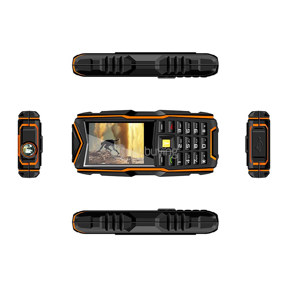 VKworld Stone V3 5200mAh Battery IP67 Waterproof Phone Dustproof Shockproof Flashlight FM Dual SIM Cards GSM Cell Phone - Orange