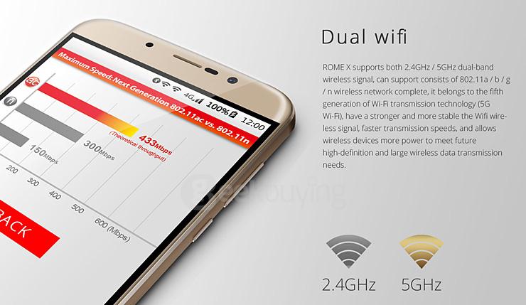 UMI ROME X 5.5inch 2.5D HD Screen MT6580 Quad Core Smartphone Android 5.1 1GB RAM 8GB ROM 13.0MP+2.0MP - Gold