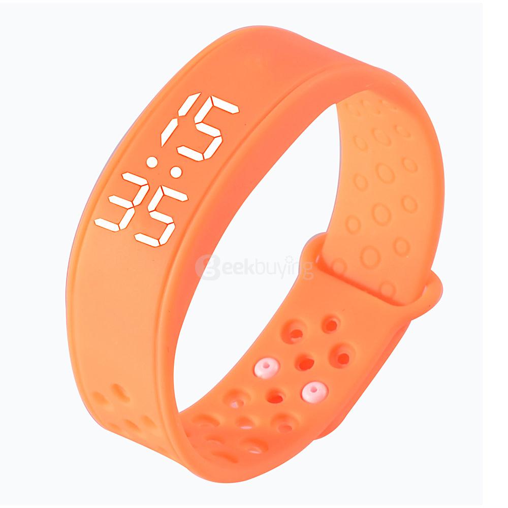 W6 Sports Smartband Time Temperature Dispaly Fitness Tracker Pedometer Sleep Monitor TPU Smart Bracelet for Windows - Orange