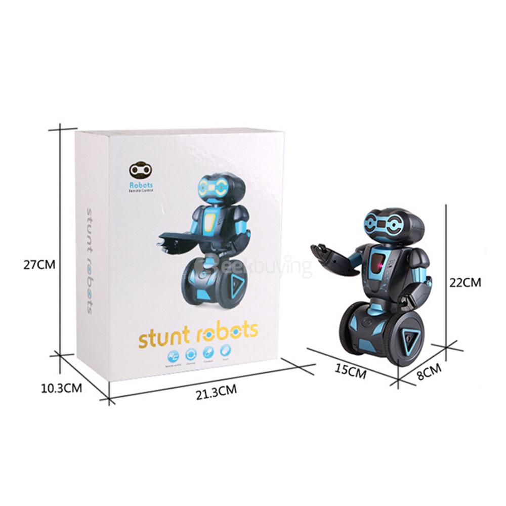 HG HG-702 2.4G Auto Balance RC Stunt Robot Toy Creative Gift - Black+Blue