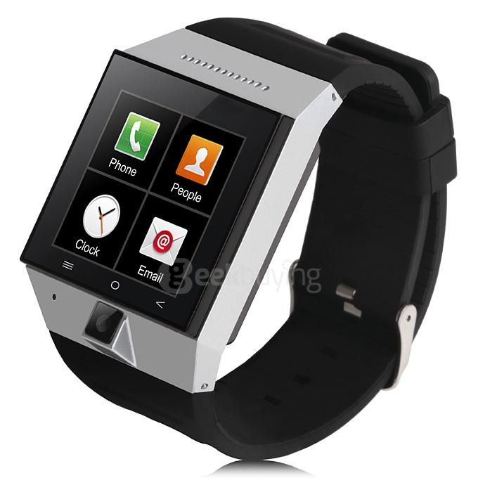 ZGPAX S55 1.54inch Android 4.4 Smartwatch Phone MTK6572 Dual Quad 1.2GHz Touch Screen Bluetooth 4.0 Camera - Silver