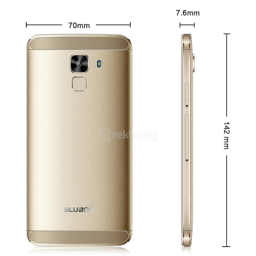 BLUBOO Xfire 2 5.0inch 2.5D IPS HD Screen 3G Smartphone Android 5.1 1GB 8GB MTK6580 1.2GHz Quad Core 8.0MP Touch ID - Gold
