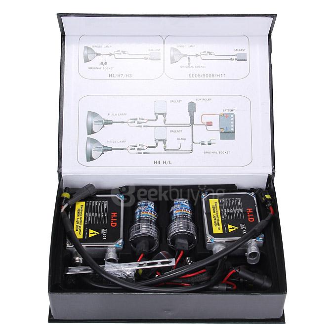 Makibes 10000K 9005 55W 12V Xenon HID Kit Car Headlight Xenon Bulb Slim Ballast - Black + Silver
