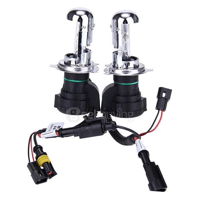 Makibes 5000K H4-3 55W 12V Xenon HID Kit Car Headlight Xenon Bulb Slim Ballast - Black + Silver