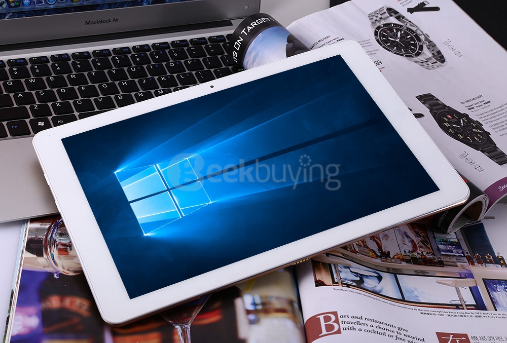 CHUWI Hi12 2 in 1 Tablet PC 12 inch Windows10 4GB/64GB Intel Cherry Trail Z8300 Quad Core 1.84GHz 2160*1440 IPS Screen 11000mAh Battery - Gold