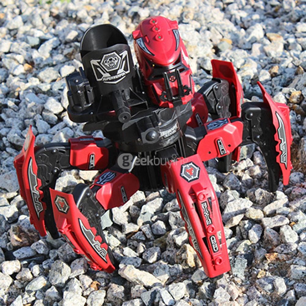 2.4G Smart RC Robot Intelligent Space Armor Warriors Six-legged Spider Robot DIY Frisbee - Red