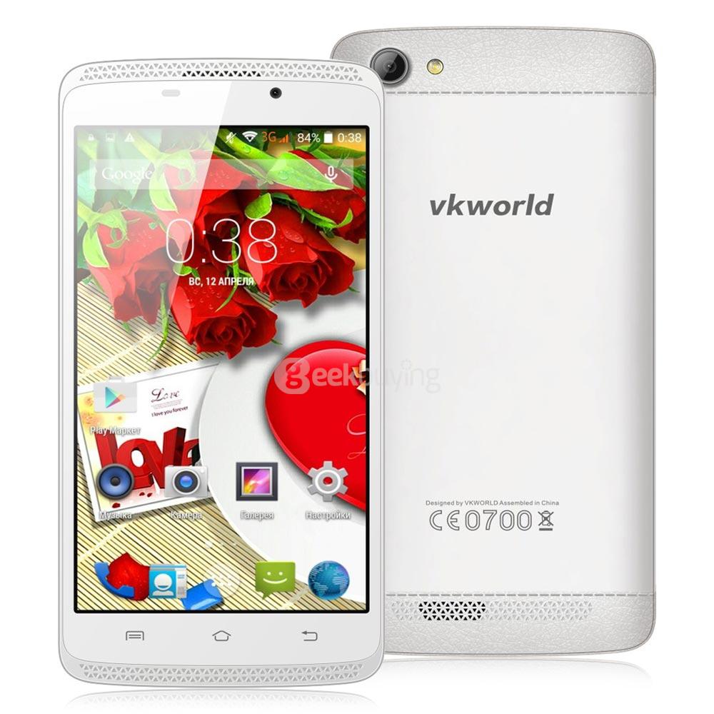 VKWORLD VK700 MAX 5.0inch IPS HD Screen Android 5.1 3G Smartphone MTK6580A 1.5GHz Quad Core 8.0MP+5.0MP Cameras - White