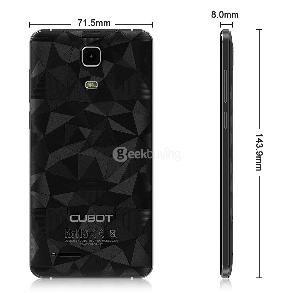 CUBOT Z100 5.0inch HD 4G FDD-LTE Android 5.1 1GB RAM 16GB ROM Smartphone 64bit MTK6735P Quad Core IPS - Black