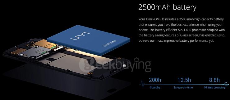 UMI ROME X 5.5inch 2.5D HD Screen MT6580 Quad Core Smartphone Android 5.1 1GB RAM 8GB ROM 13.0MP+2.0MP - Gold