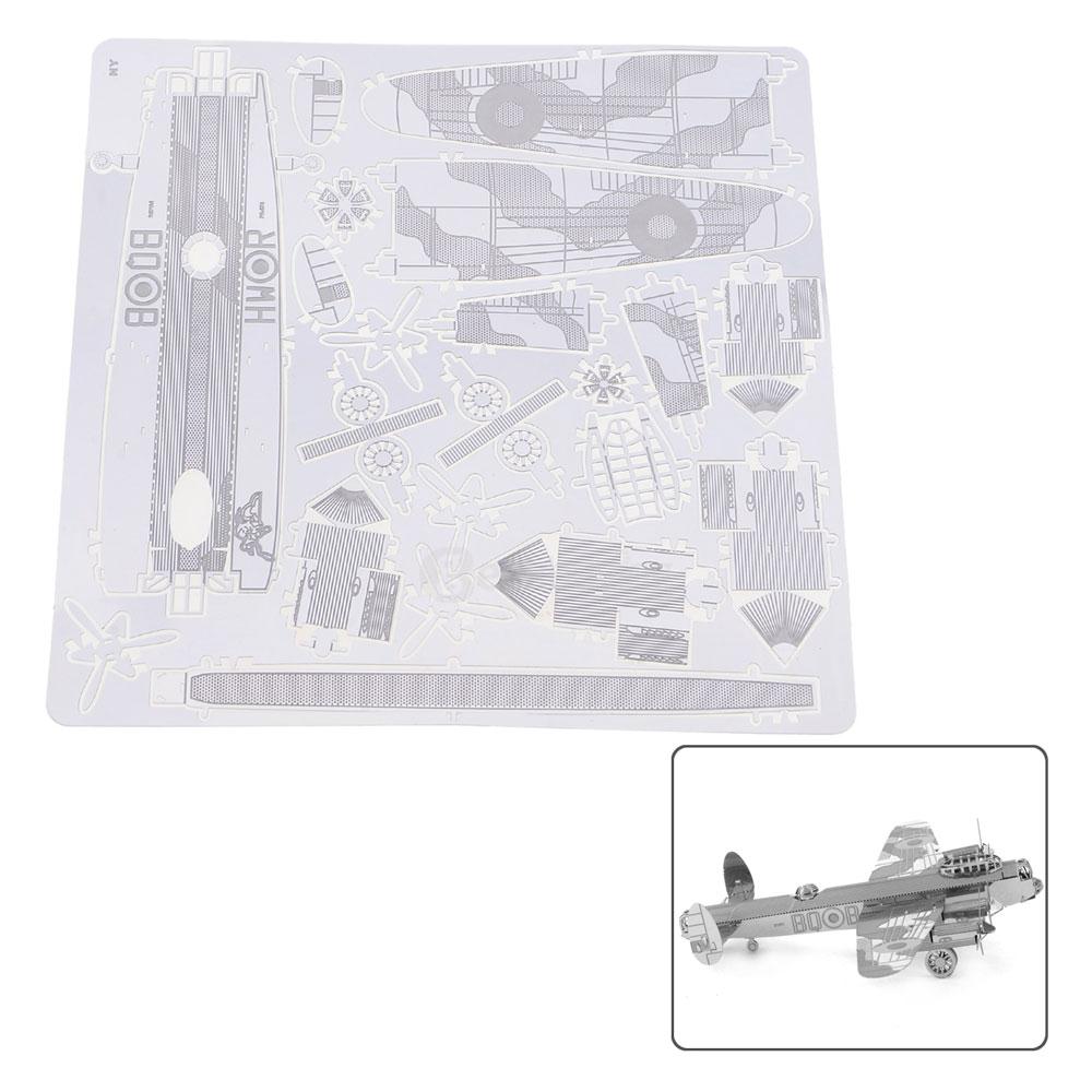 DIY Avro Lancaster 3D Puzzle Educational 3D Model - Silver