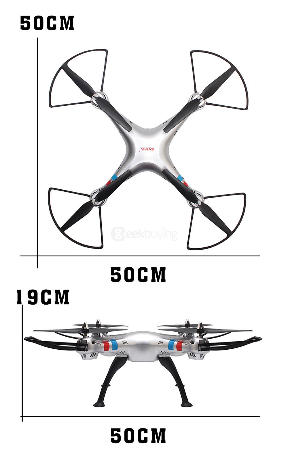 Syma X8G/X8W Headless Mode 3D Flip 2.4G 4CH 6 Axis Gryo RC Quadcopter with Camera Stand Without Transmitter - BNF