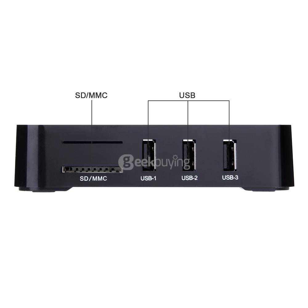 MXQ Amlogic S805 Smart TV Box Android 4.4.2 1GB RAM 8G ROM WIFI LAN HDMI 1080P H.265 Hardware Decoding Miracast DLNA - Black