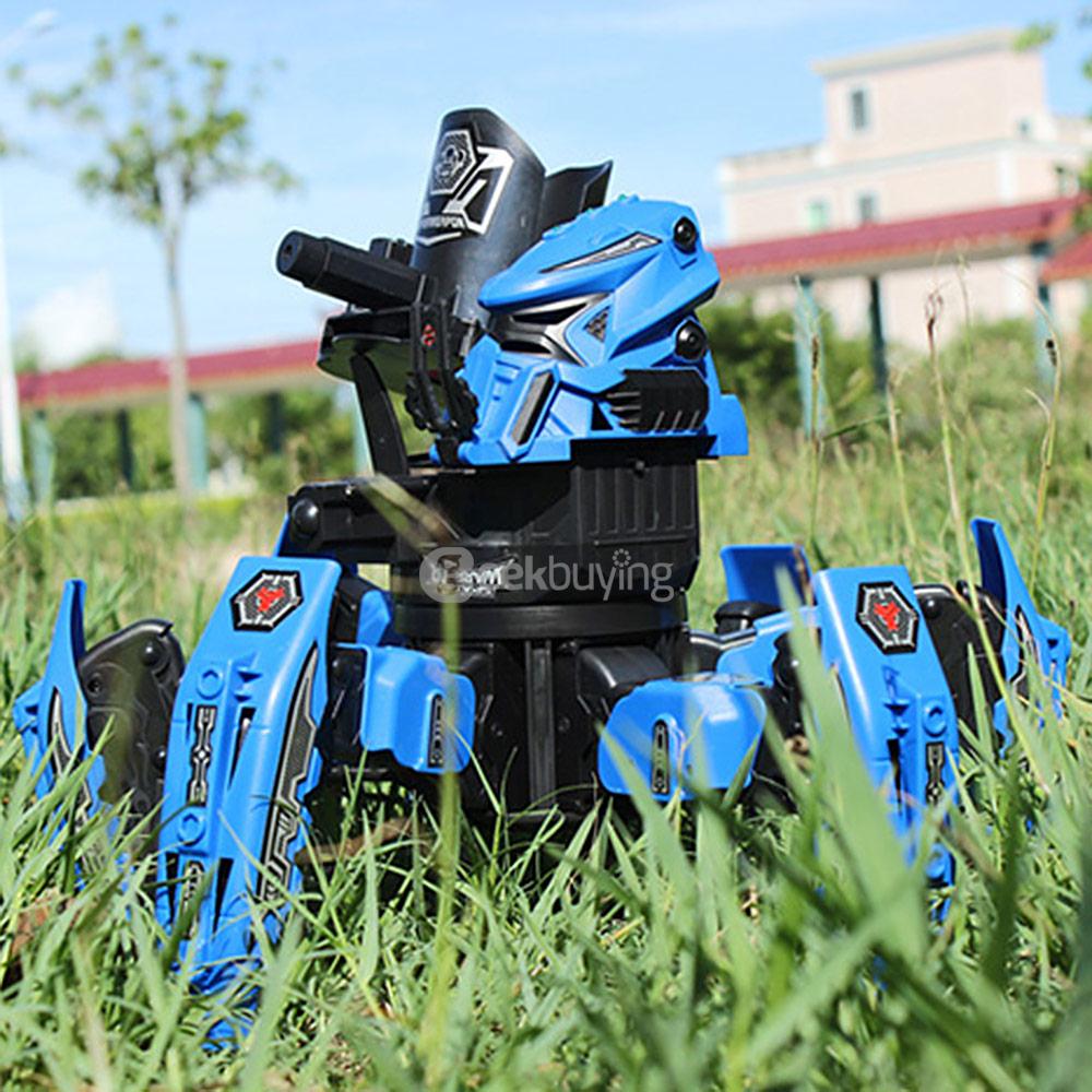 2.4G Smart RC Robot Intelligent Space Armor Warriors Six-legged Spider Robot DIY Frisbee - Blue