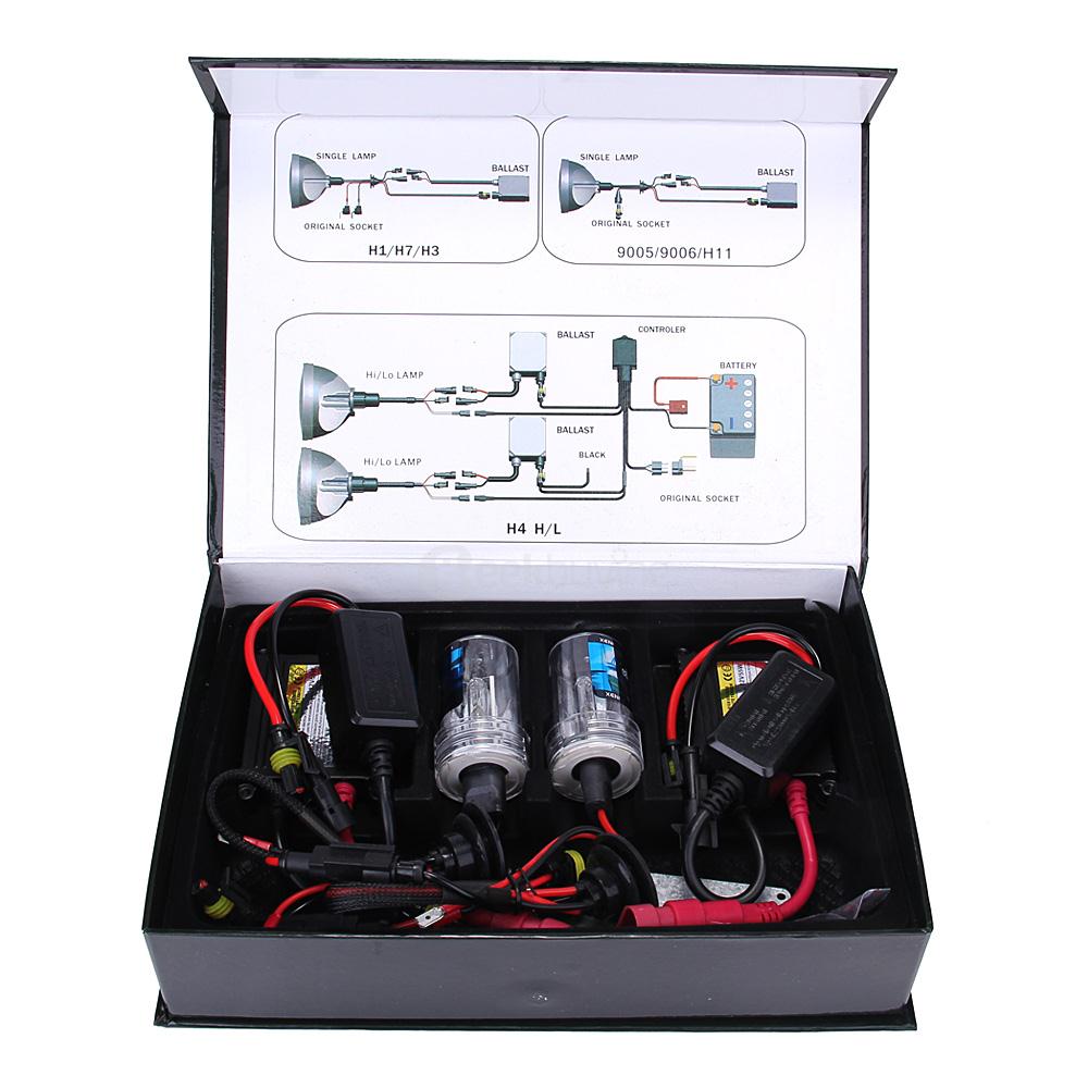 Makibes 10000K H1 DC250 55W 12V Xenon HID Kit Car Headlight Xenon Bulb Slim Ballast - Black + Silver