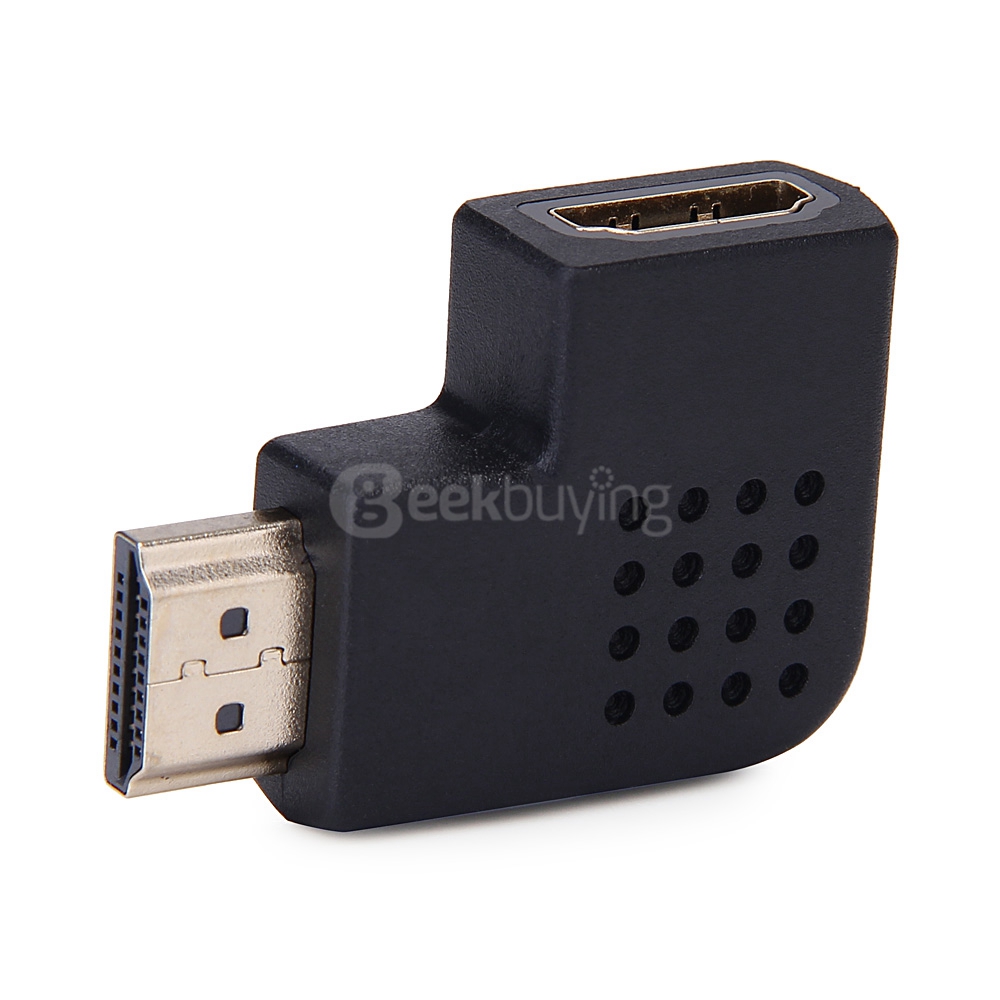 HDMI Extend Adapter Converter HDMI Male to HDMI Female L Shape for HDTV/Home Theater/DVD Player/HDMI Devices - Black