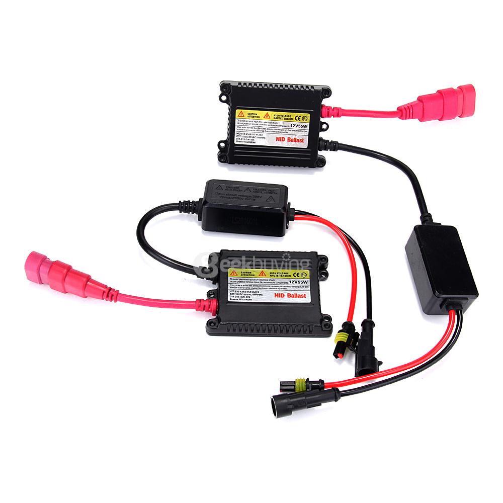 Makibes 10000K H1 DC250 55W 12V Xenon HID Kit Car Headlight Xenon Bulb Slim Ballast - Black + Silver