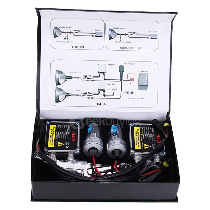 Makibes 6000K 880/881 55W 12V F250 Xenon HID Kit Car Headlight Xenon Bulb Slim Ballast - Black + Silver